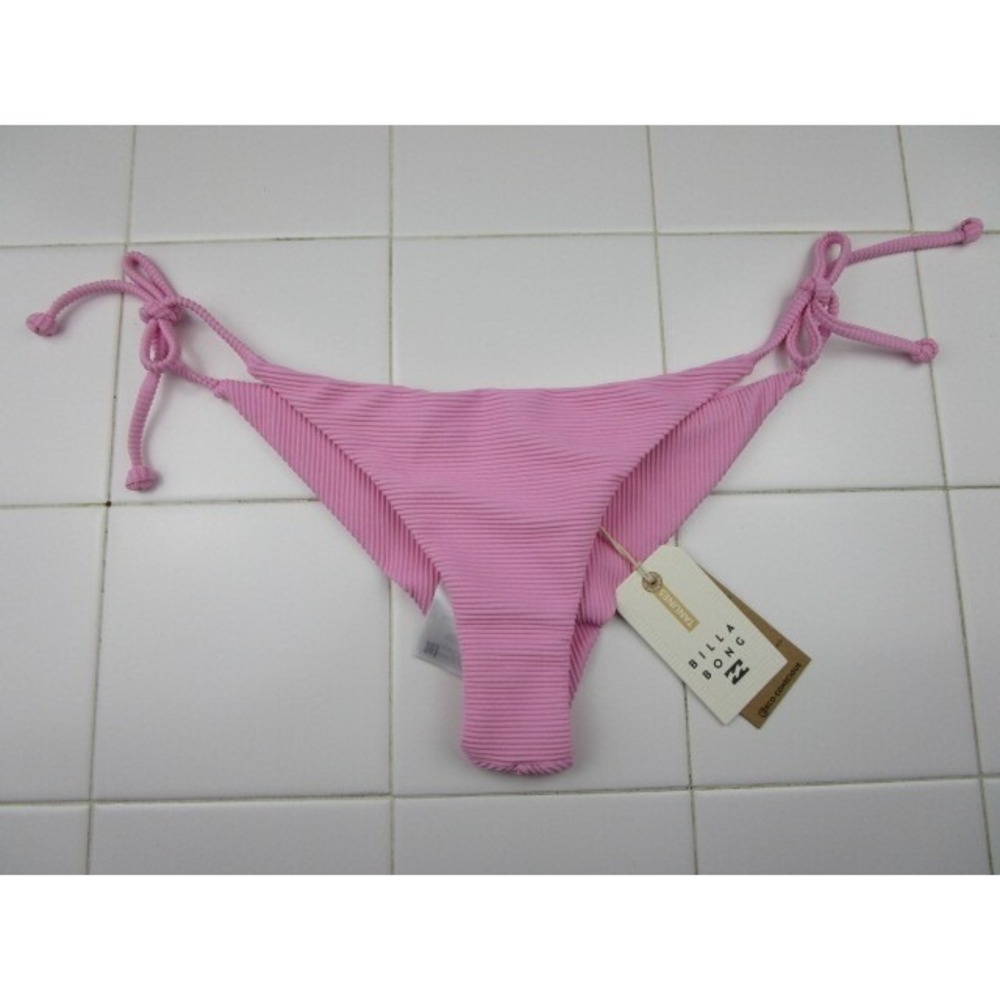 Billabong Tanlines Tie Side Tanga Light Pink Women's L/12 Bikini Bottom Swimwear